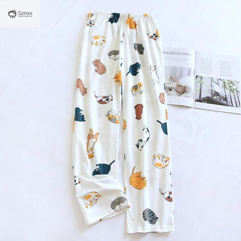 Soft Cotton Knitted Cartoon Pajama Pants