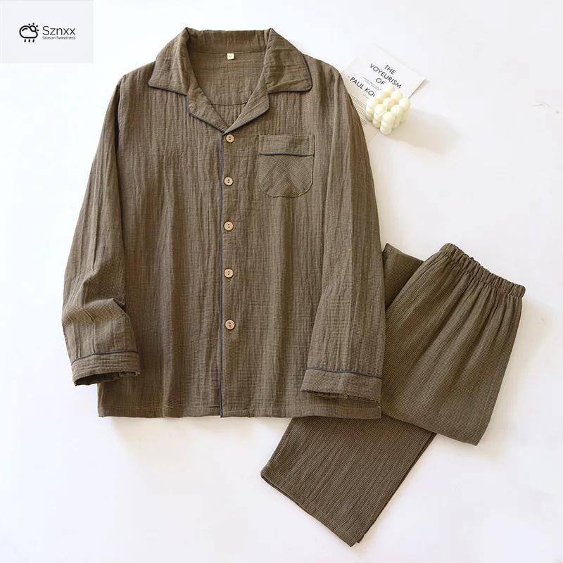 Soft Cotton Couple’s Long Sleeve Pajama Set