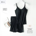 Japanese Lace Bralette Set With Padded Camisole Shorts