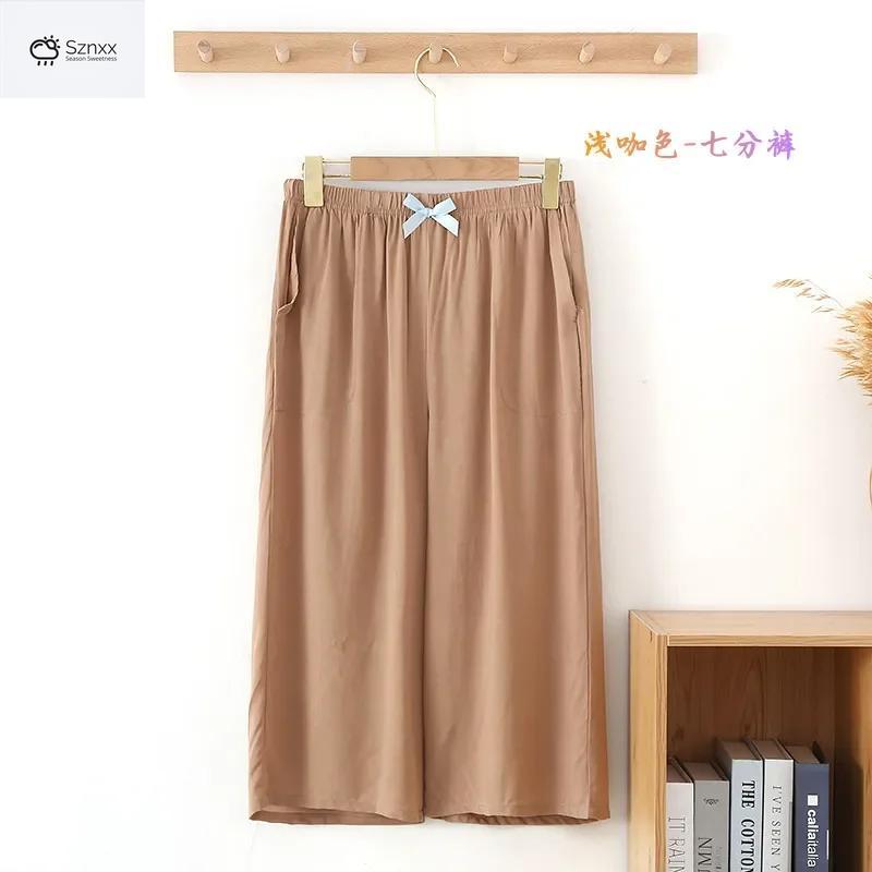 Soft Viscose Blend Womens Casual Capri Lounge Pants