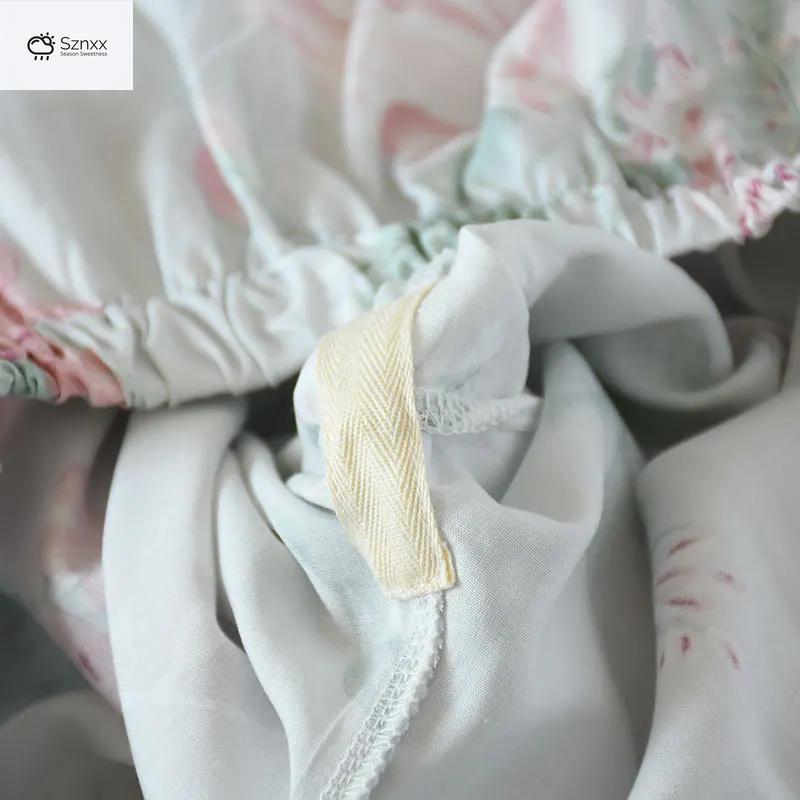 Floral Viscose Silk Loungewear Long-sleeve Pajama Set