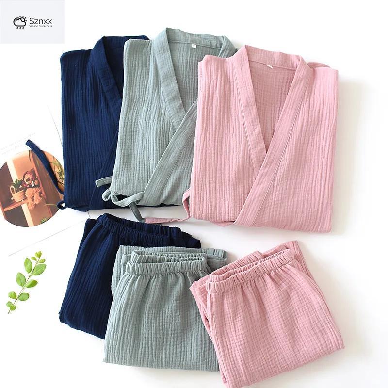 Japanese Cotton Couple Yukata Pajama Set