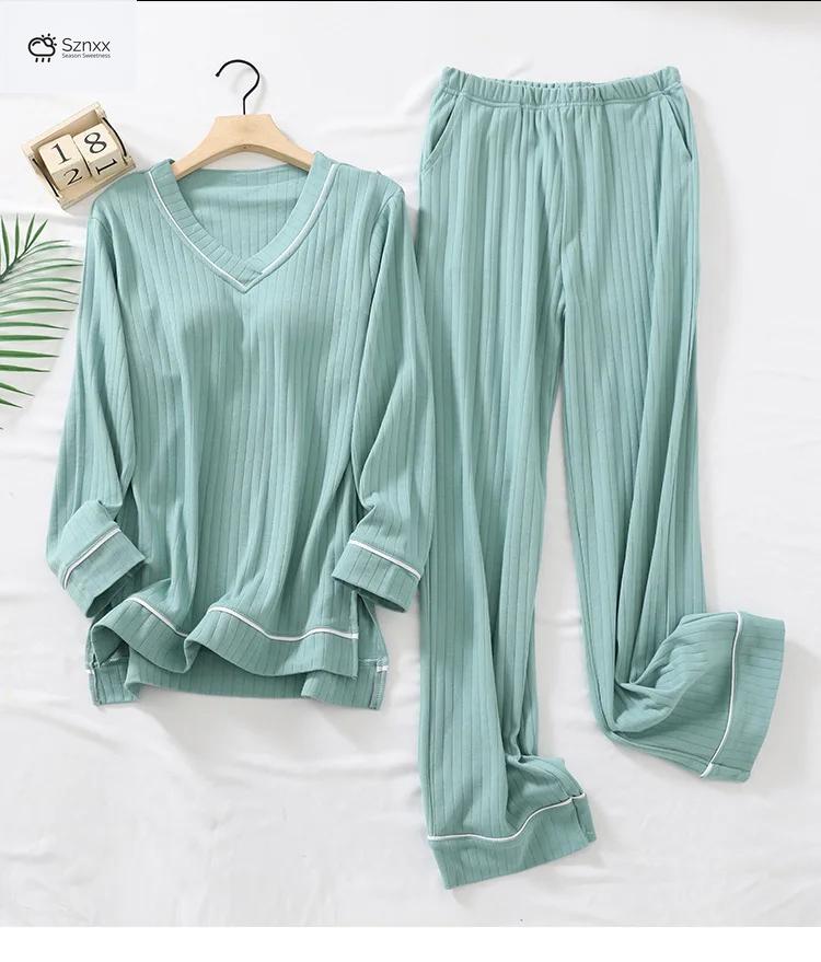 Soft Knit Cotton Pajama Set With Relaxed Fit
