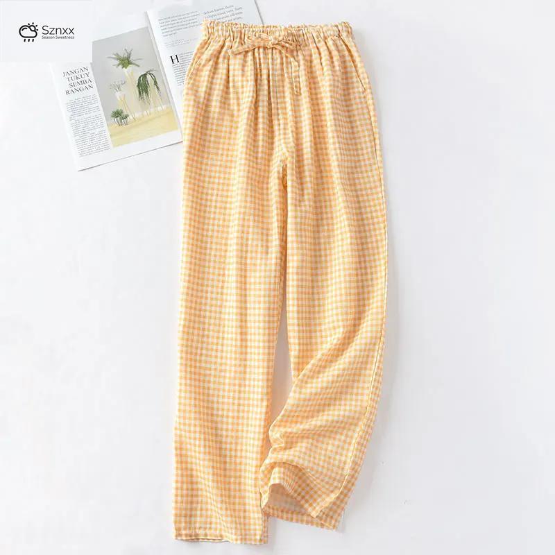 Women’s Lightweight Cotton Gauze Sleep Pants Set