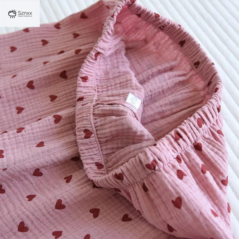Breathable Cotton Crepe Loungewear Shorts Pajama Set
