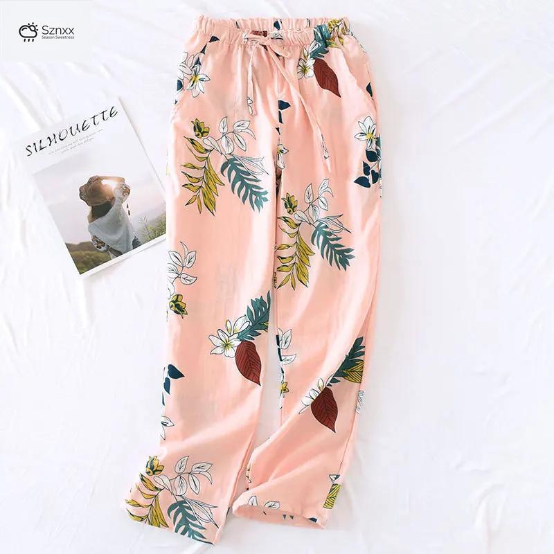 Breathable Loose Cotton Summer Lounge Trousers