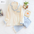 Womens Cotton Crepe Pajama Loungewear Set