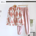 Thickened Flannel Couple V-neck Pajama Set