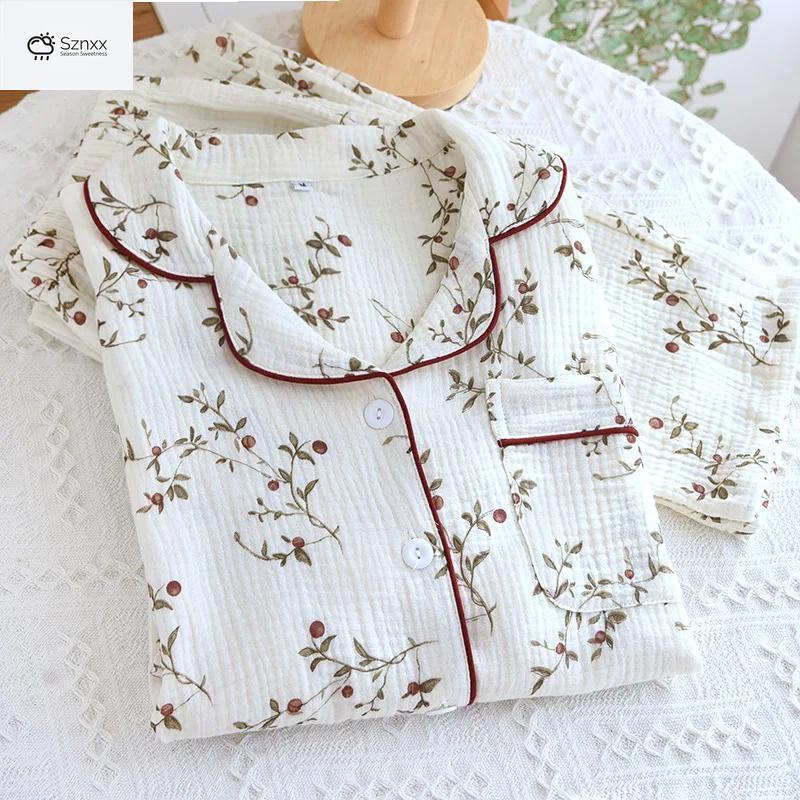 Soft Cotton Crepe Women’s Loungewear Pajama Set