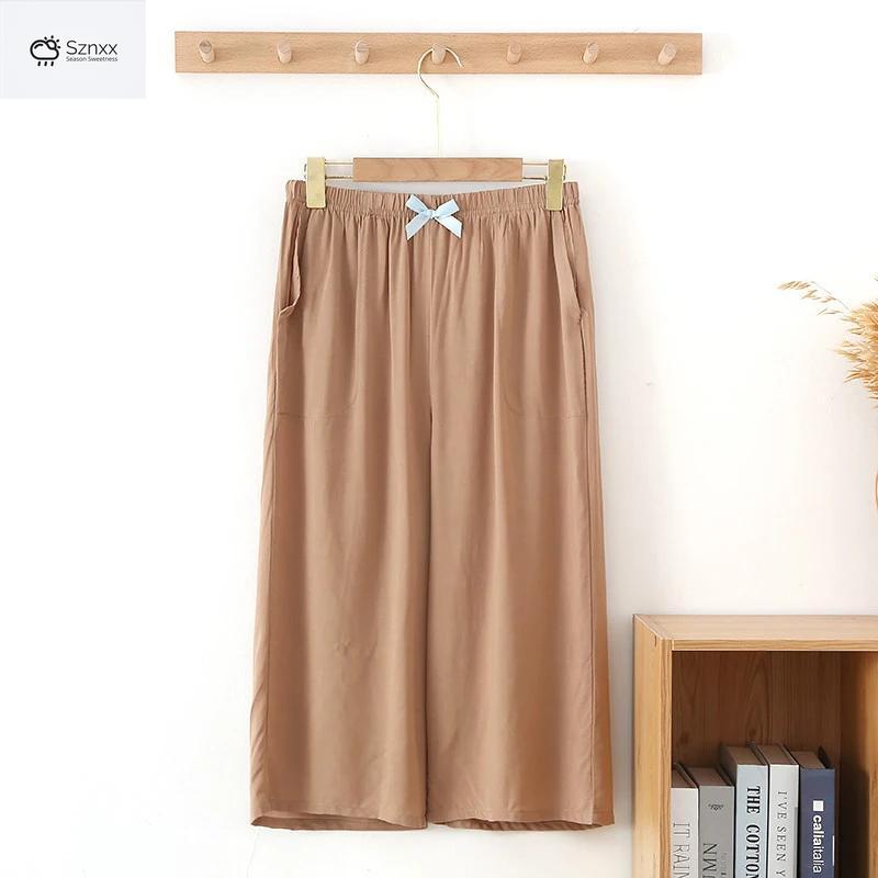 Soft Viscose Blend Womens Casual Capri Lounge Pants