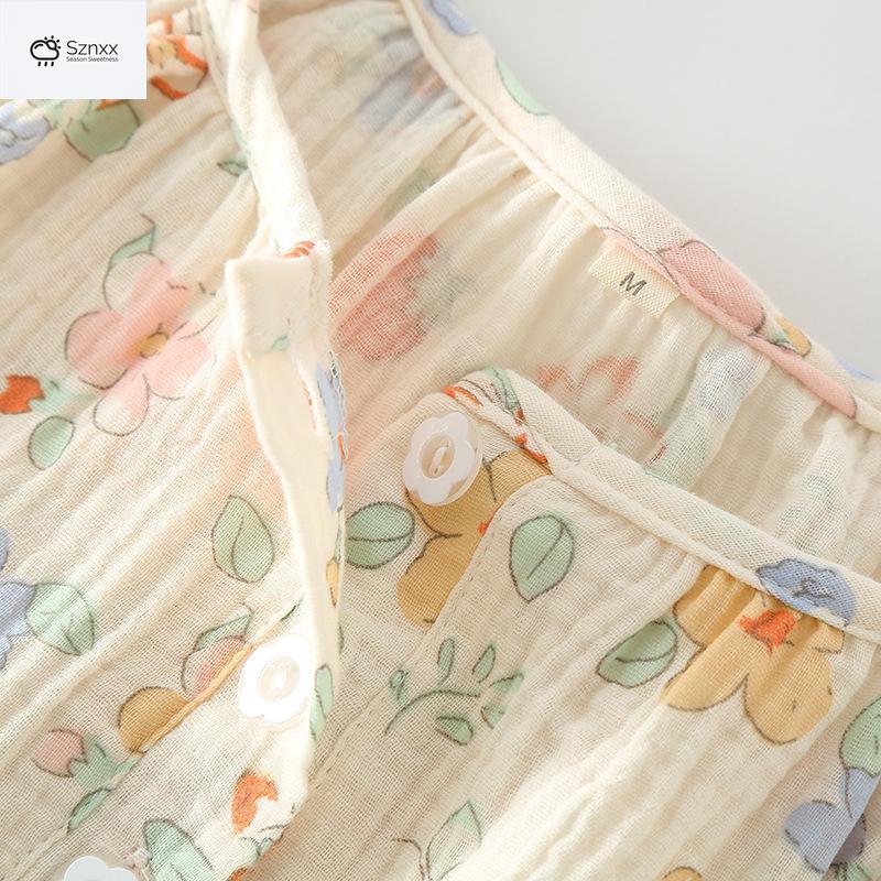 Floral Short-sleeve Cotton Pajama Set With Capris