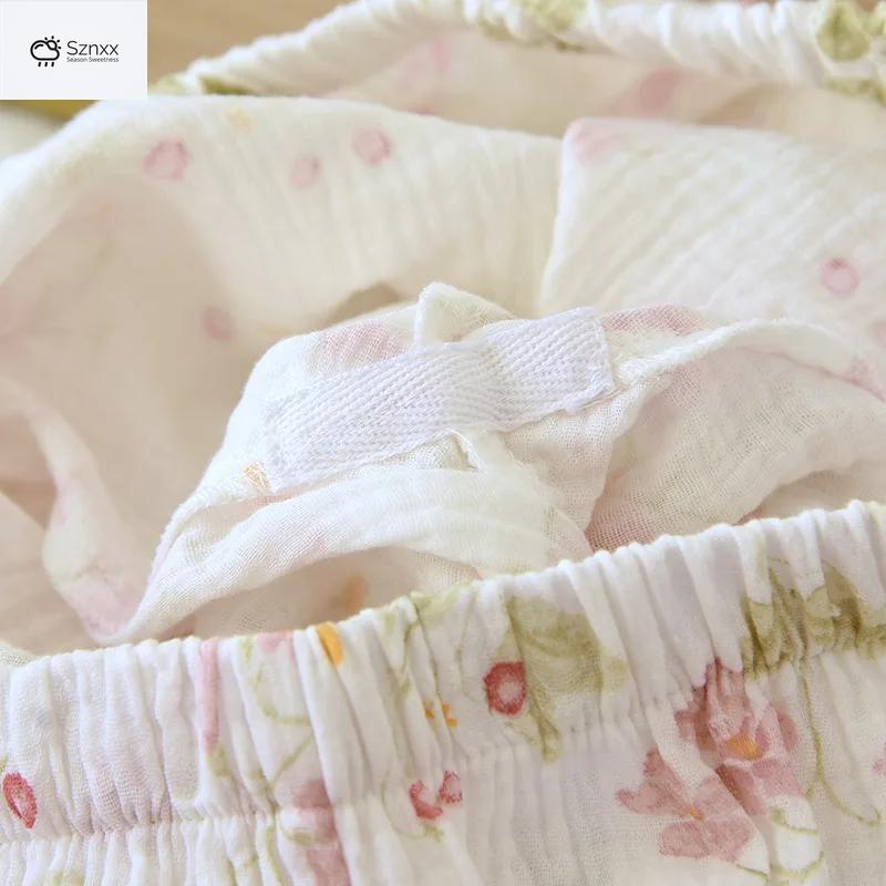 Soft Cotton Crepe Long Sleeve Pajama Set