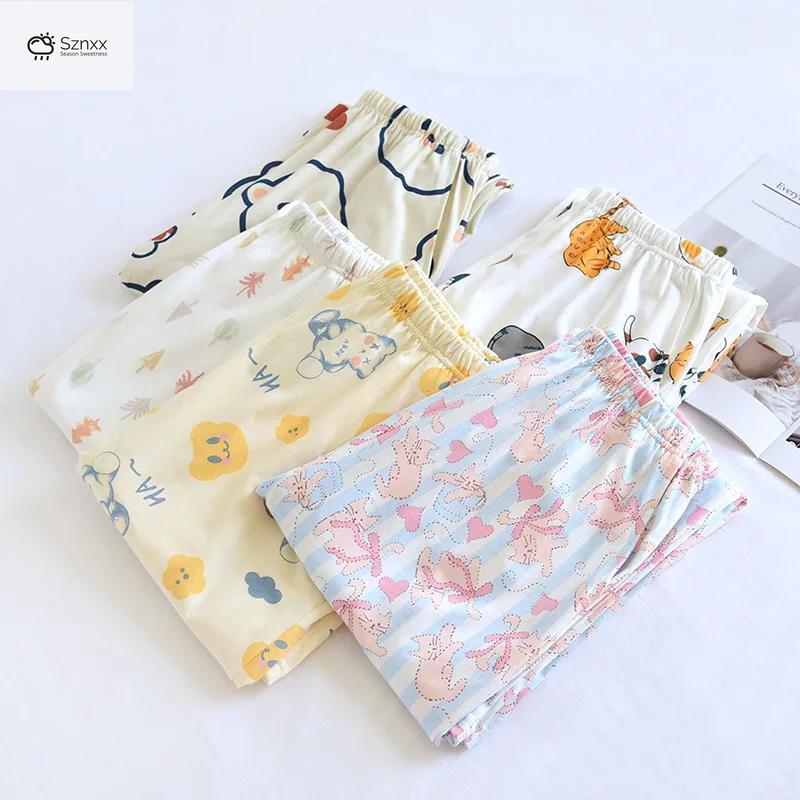Soft Cotton Knitted Cartoon Pajama Pants