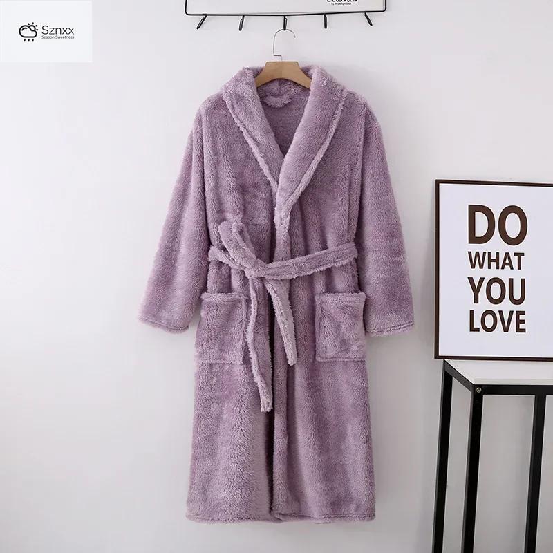 Ultra-soft Thickened Flannel Couples Lounge Robes