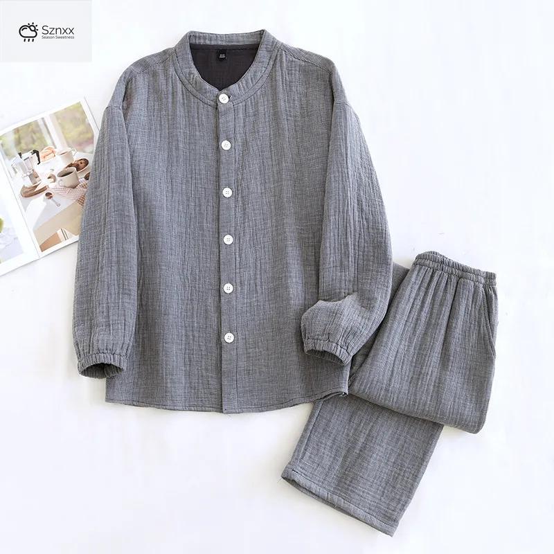 Minimalist Cotton Crepe Couple Pajama Set