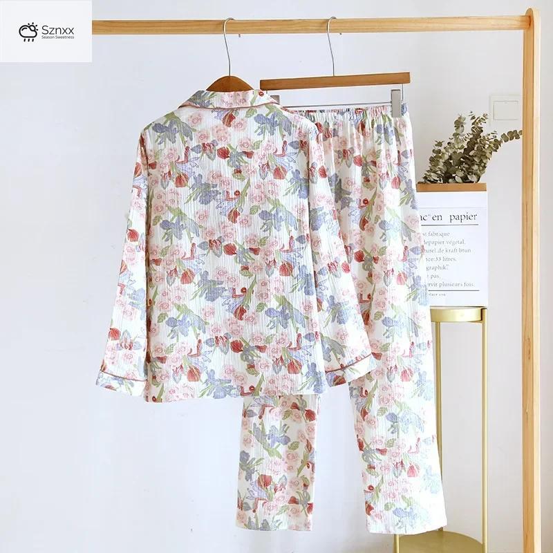 Soft Floral Cotton Polo Pajama Set
