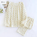 Soft Floral Cotton Pajama Set With Long Sleeves