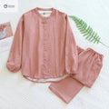 Soft Cotton Long-sleeve Pajama Set For Women