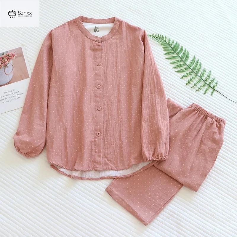Soft Cotton Long-sleeve Pajama Set For Women