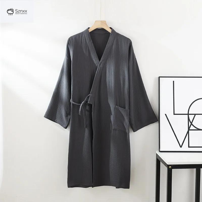 Japanese Cotton Crepe Lightweight Couple Kimono Robe