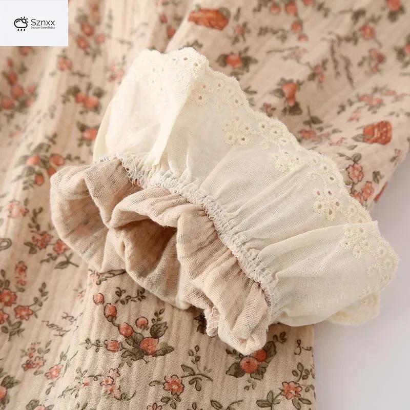 Womens Cotton Crepe Pajama Set With V-neck