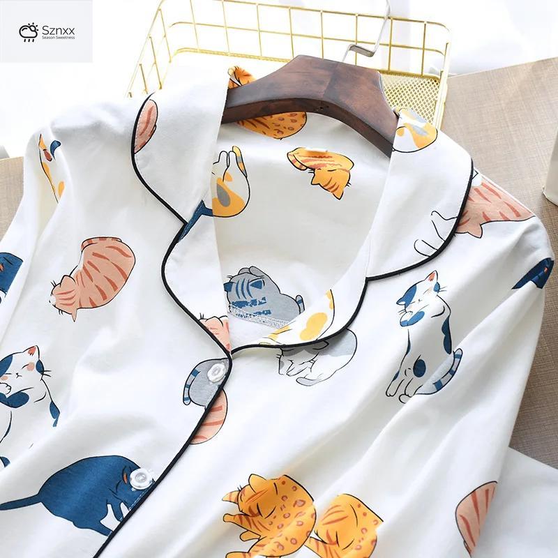 Cozy Knit Cotton Lounge Pajama Set With Long Sleeves