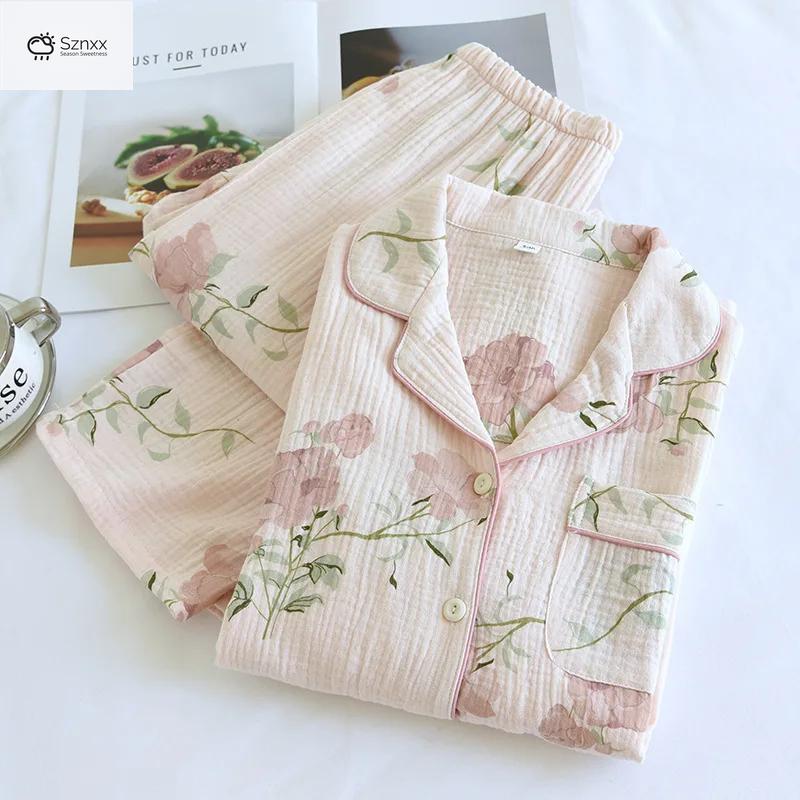 Soft Lavender Cotton Long-sleeve Pajama Set Plus