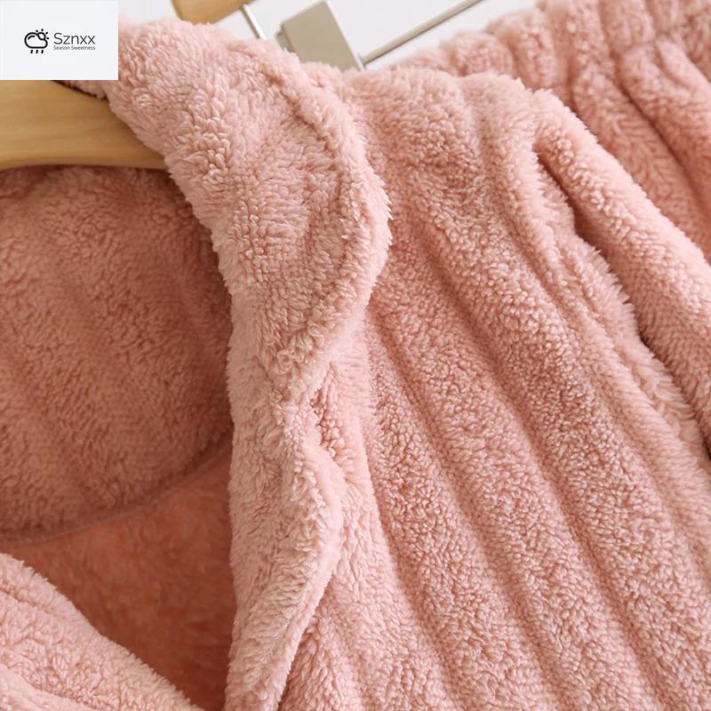 Cozy Flannel Couple Pajama Set Thickened Long-sleeve