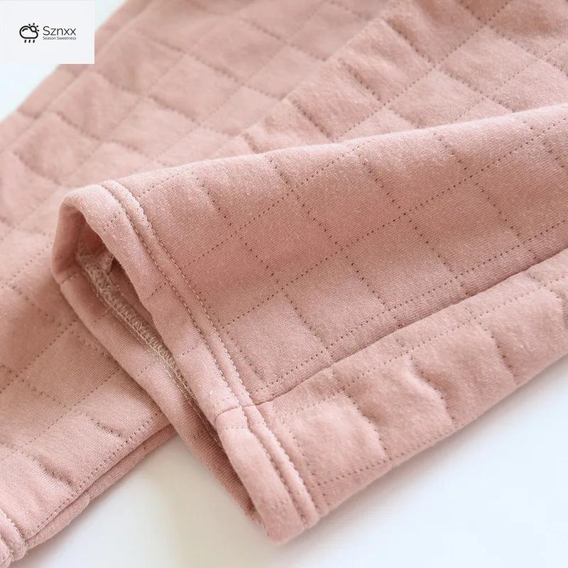 Cozy Thickened Cotton Couple Pajama Long Sleeve Set