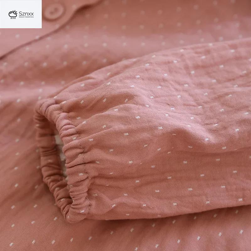 Soft Cotton Long-sleeve Pajama Set For Women