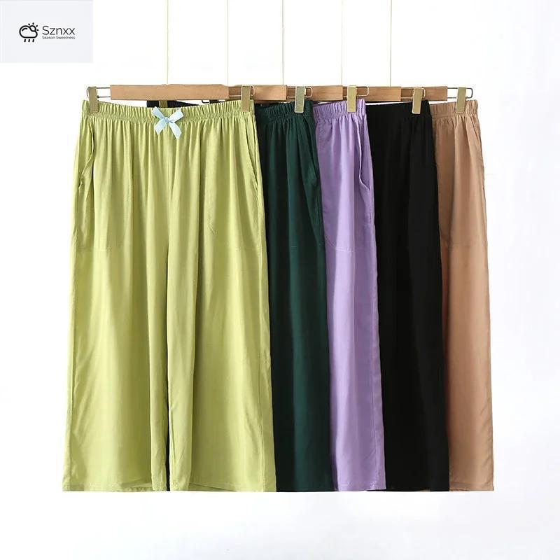Soft Viscose Blend Womens Casual Capri Lounge Pants