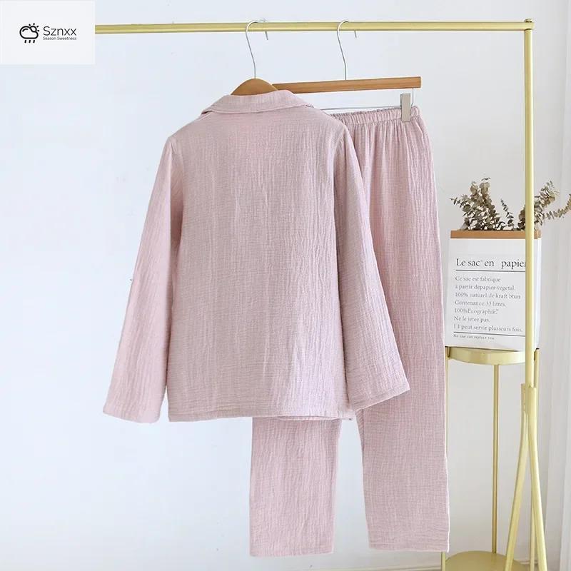 Soft Cotton Couple Long-sleeve Pajama Set