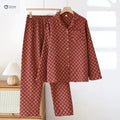 Soft Cotton Long-sleeve Pajama Set With Cardigan