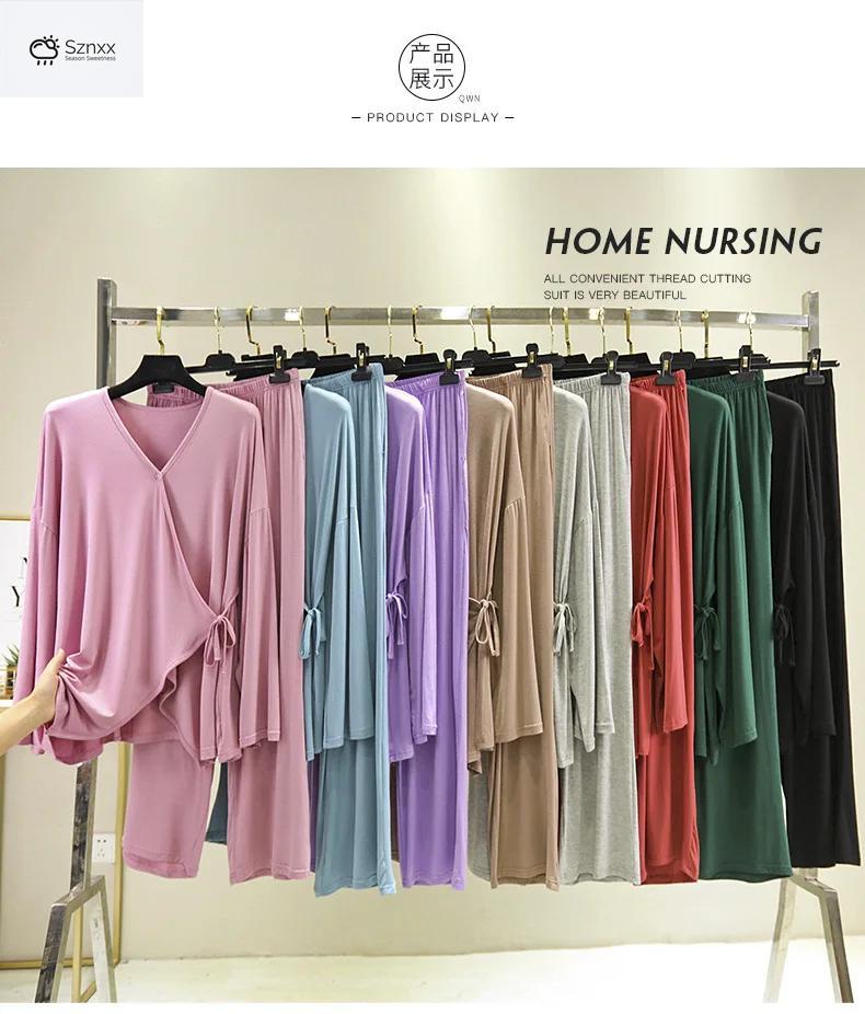 Japanese-inspired Loose Pajama Set With V-neck Design