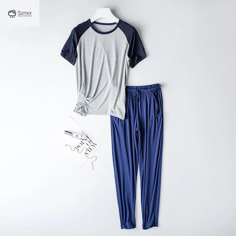 Womens Modal Short-sleeve Pajama Set Lightweight Breathable