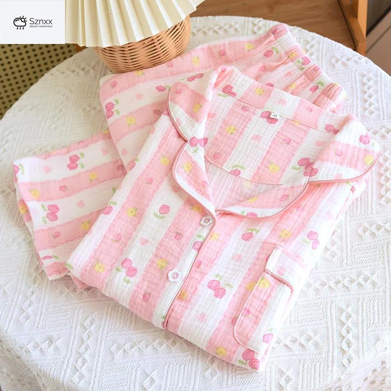 Soft Cotton Crepe Floral Pajama Set
