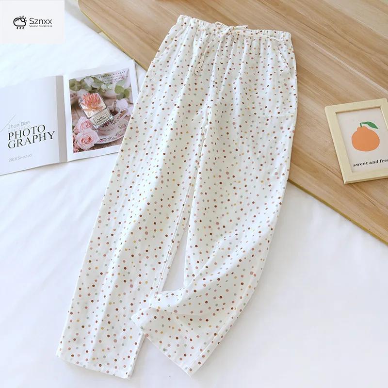 Breathable Loose Cotton Summer Lounge Trousers