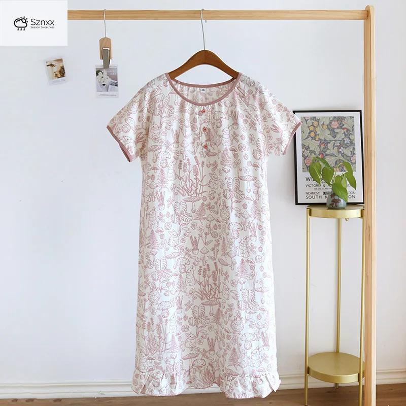 Soft Cotton Gauze Ladies Pajama Skirt Summer