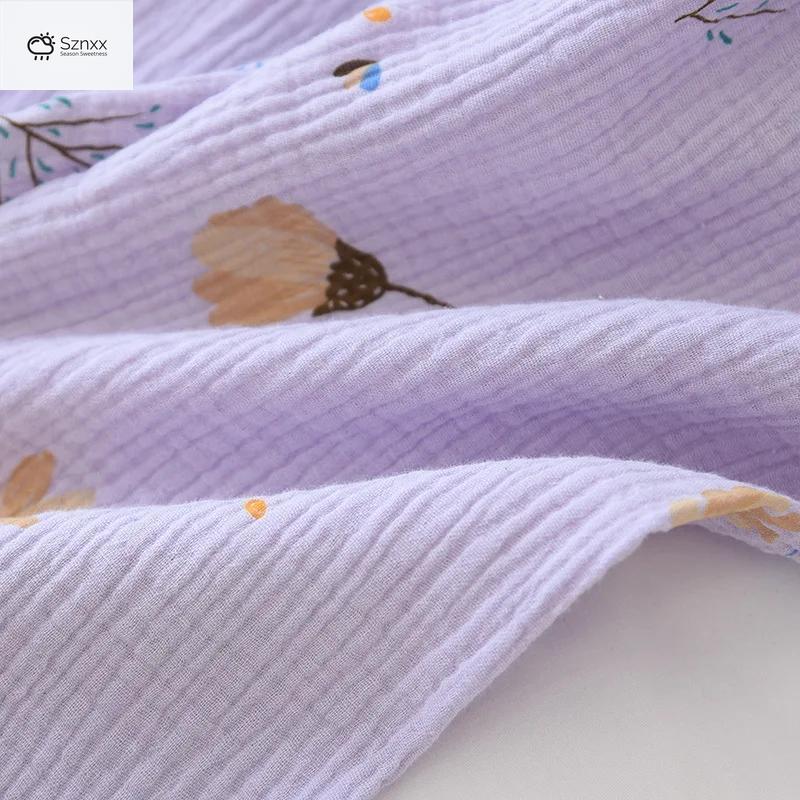 Soft Lavender Cotton Long-sleeve Pajama Set Plus