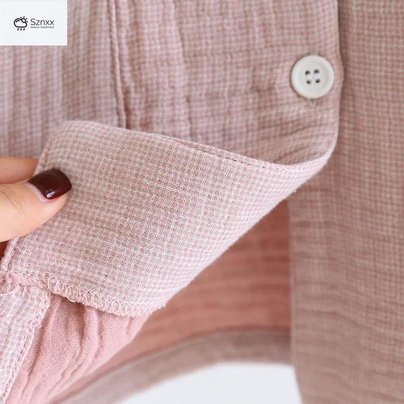 Soft Cotton Couple Long-sleeve Pajama Set