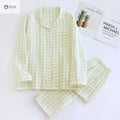 Checkered Cotton Couple Pajama Set Long Sleeve