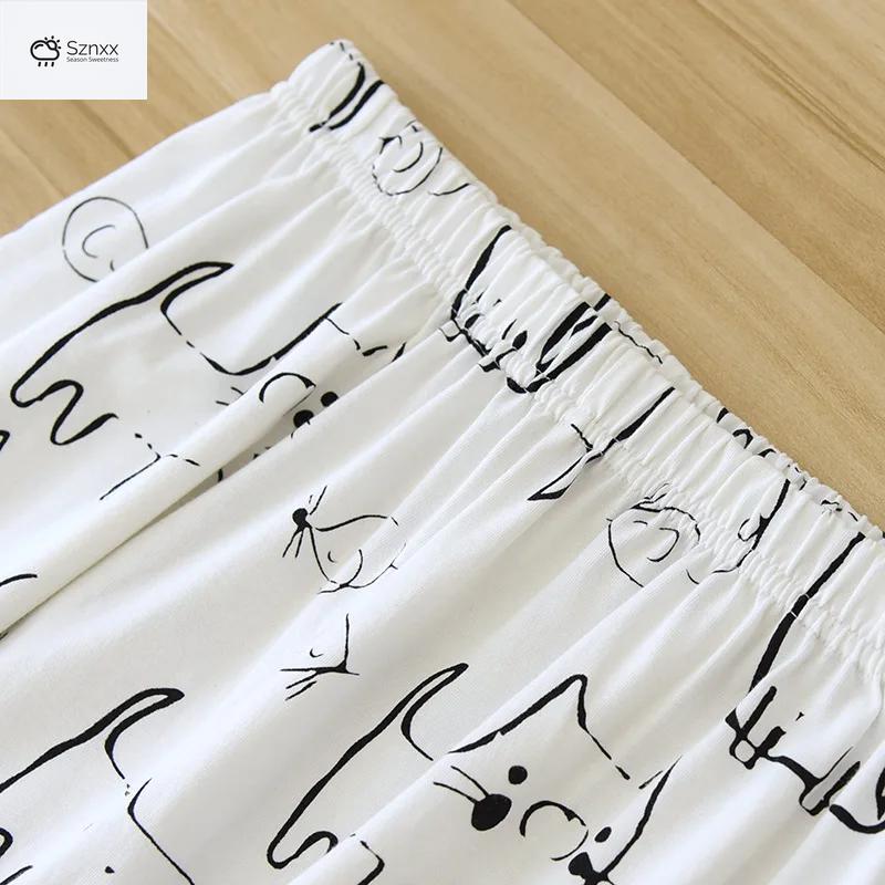 Cozy Cotton Cartoon Print Long-sleeve Pajama Set