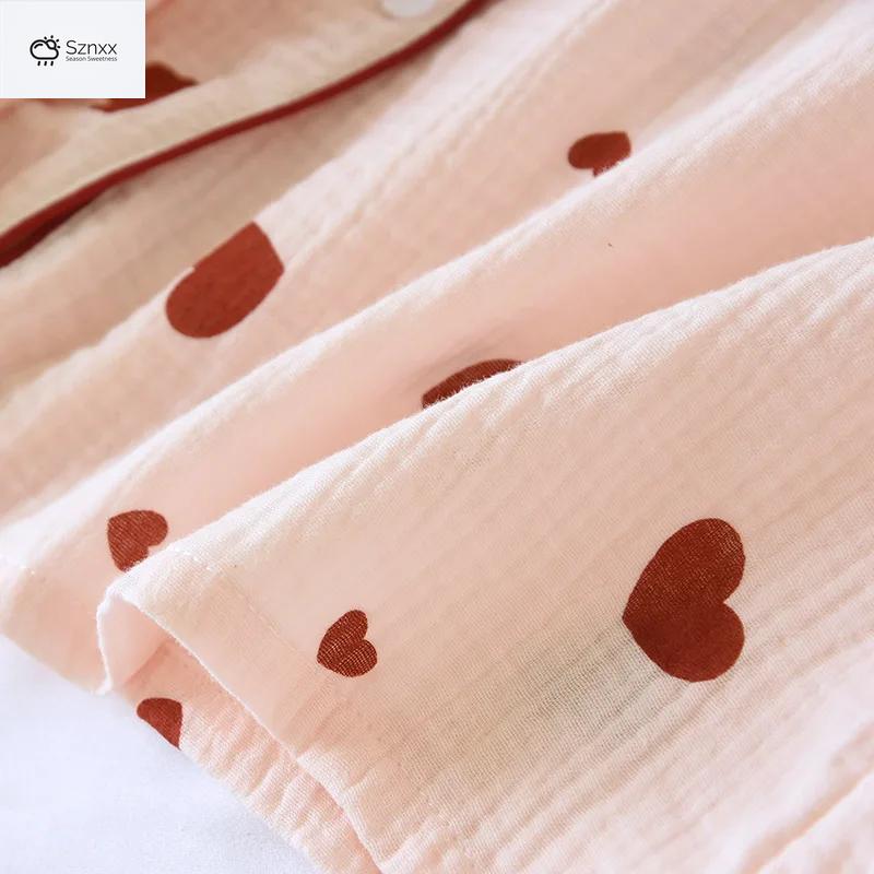 Soft Cotton Crepe Long Sleeve Pajama Lounge Set