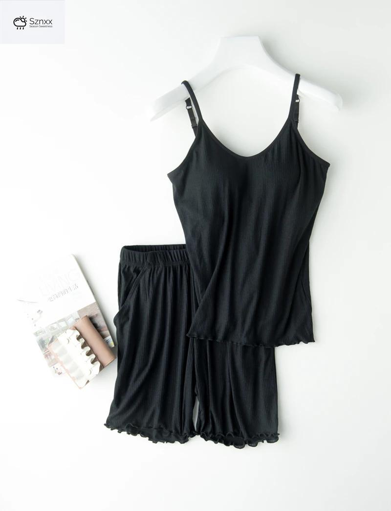 Japanese Lace Bralette Set With Padded Camisole Shorts