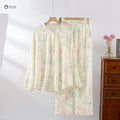 Womens Floral Cotton Long Sleeve Pajama Set