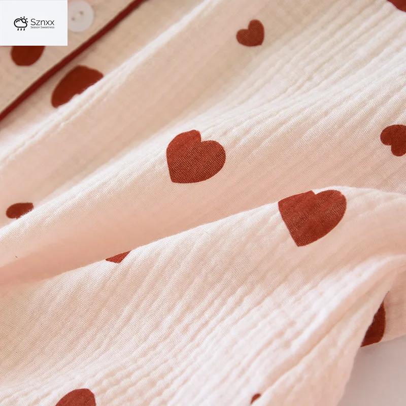 Soft Cotton Crepe Long Sleeve Pajama Lounge Set