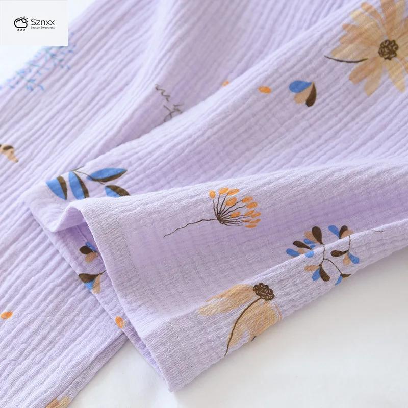 Soft Lavender Cotton Long-sleeve Pajama Set Plus