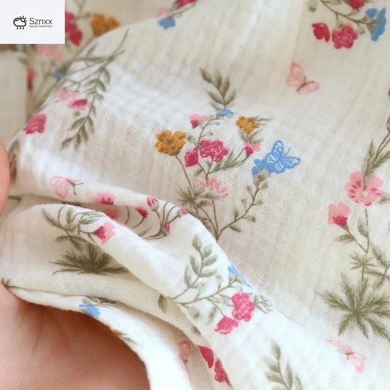Soft Floral Cotton Pajama Set With Long Sleeves