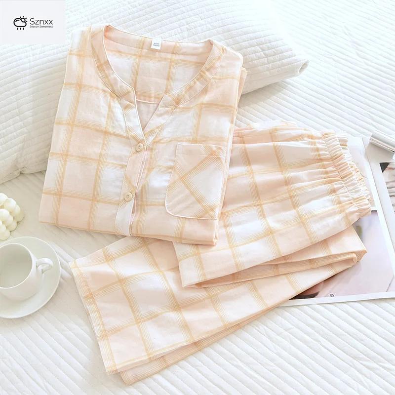 Japanese Cotton Gauze Lounge Pajama Set
