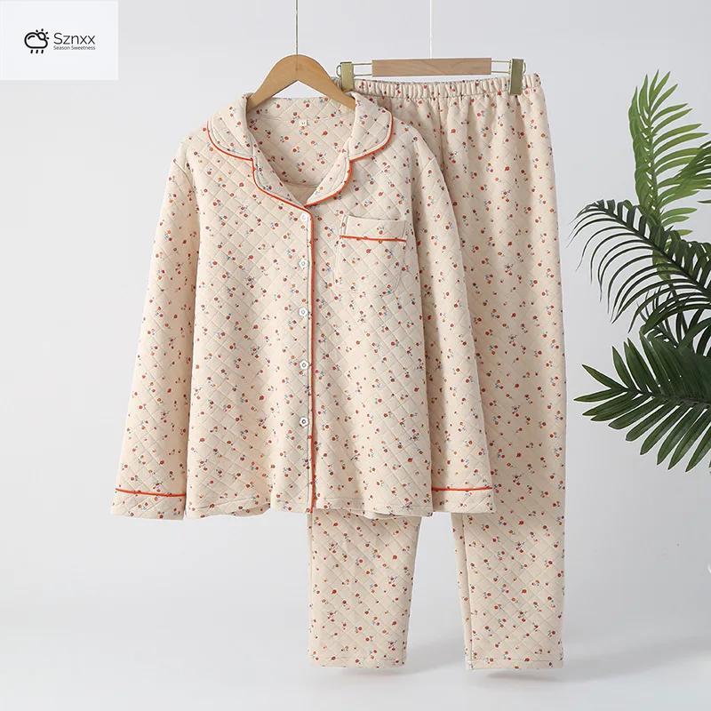 Cozy Floral Pure Cotton Women’s Lounge Pajama Set